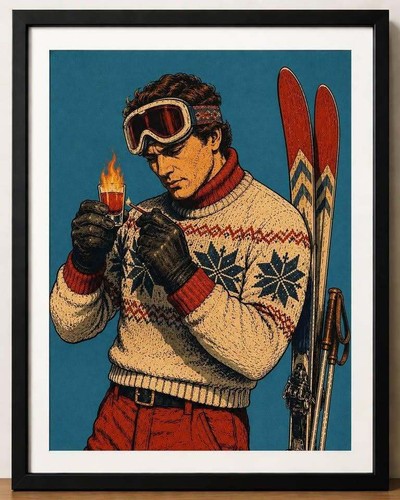 Framed contemporary fireball - framed,